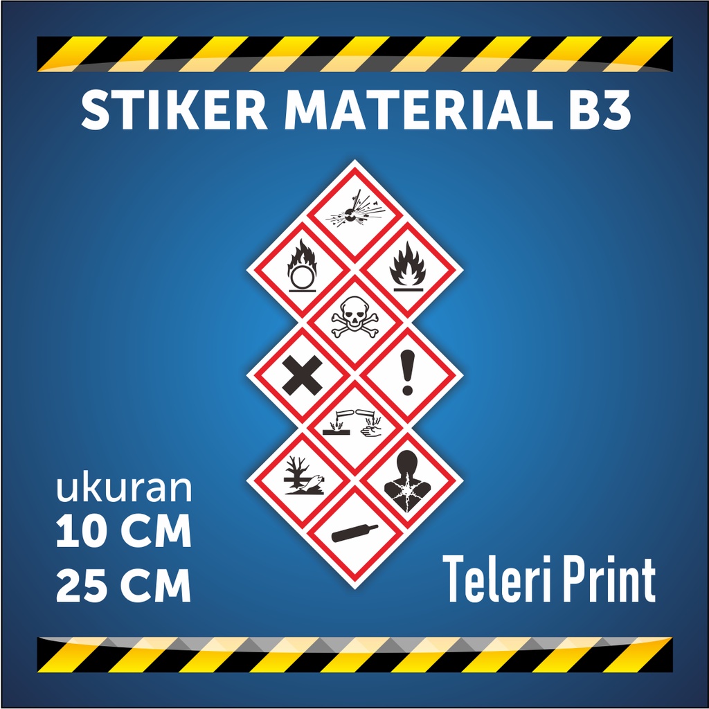 

Stiker Material B3 ukuran 10 cm dan 25 cm