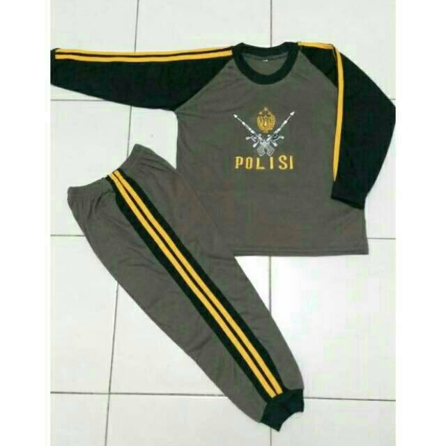 Kaos Setelan Anak Lengan Panjang Polisi