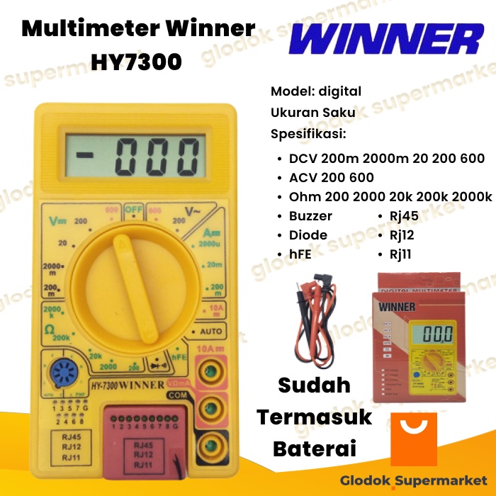 Multitester Winner HY7300 Avometer Digital HY 7300 LAN Tester