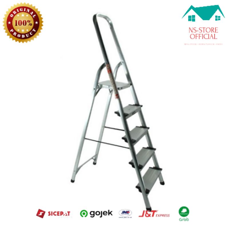 Krisbow tangga lipat 5 step alumunium