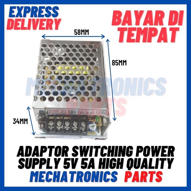 [PSU-9052] ADAPTOR SWITCHING POWER SUPPLY 5V 5A HIGH QUALITY