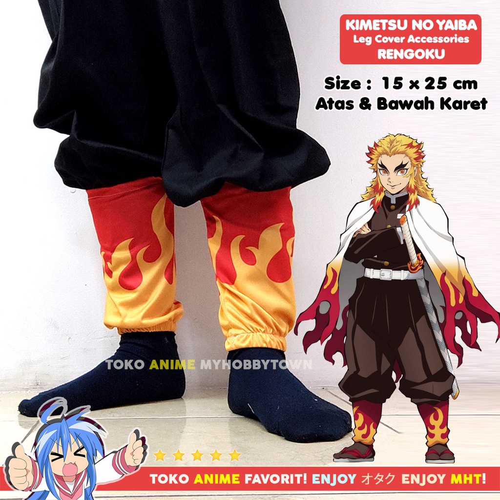 Leg Cover Anime Kimetsu no Yaiba Demon Slayer Rengoku Kyojuro Cosplay