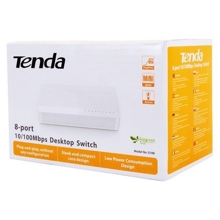 Tenda S108 Switch Hub 8 Port 10/100 Mbps Fast Ethernet S 108