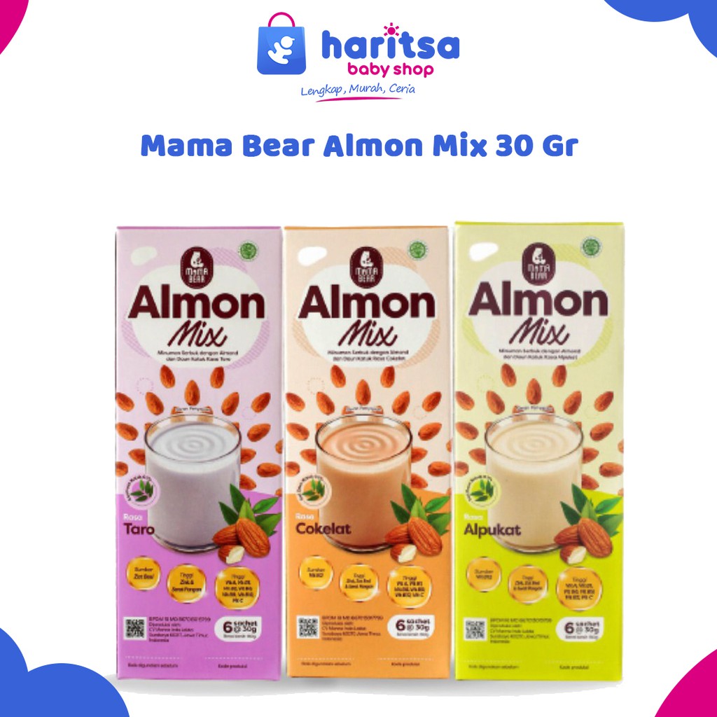 Jual Mama Bear Minuman Booster Asi Susu Pelancar Asi Almon Mix 30gr Indonesiashopee Indonesia 6730