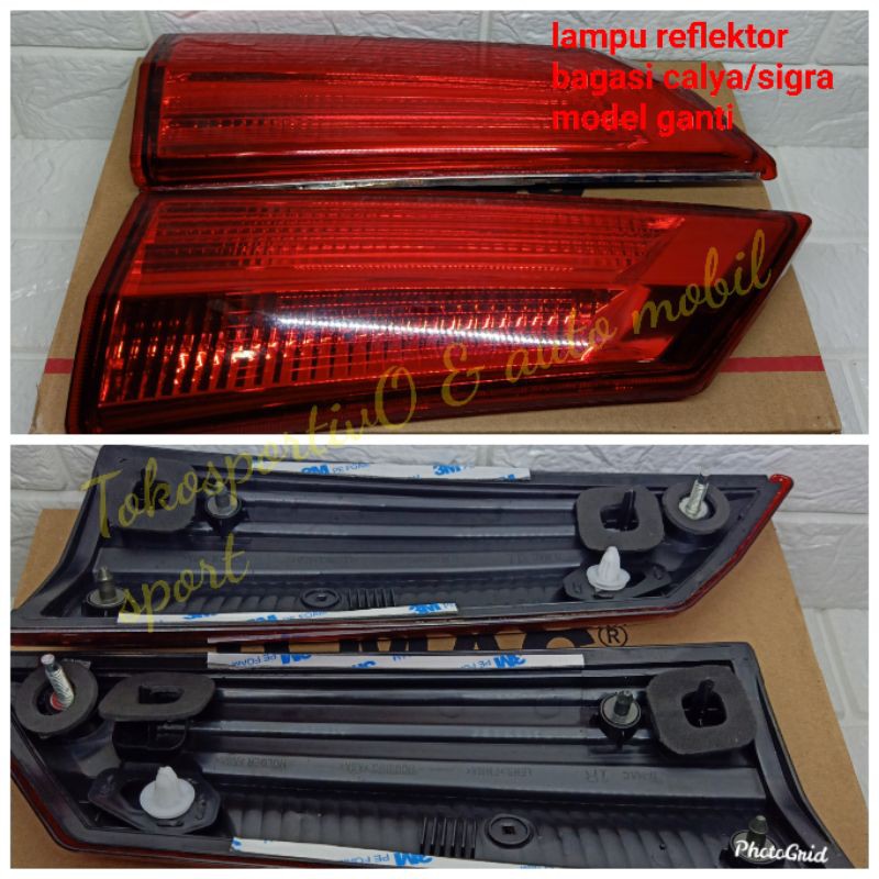 Lampu reflektor bagasi merah calya sigra mata kucing merah calya sigra m.ganti plug&amp;play