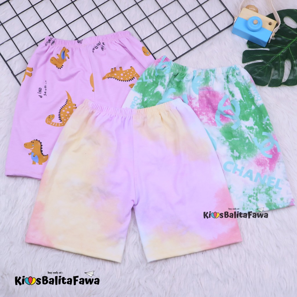 (IMPORT) LOVY SHORTIE Anak Perempuan TK 4-6 Tahun / Dalaman Bahan Babyterry Celana Pendek Tebal Adem