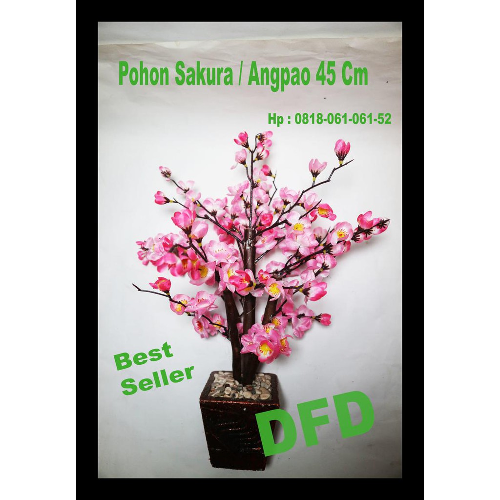 

BARU POHON ANGPAO / BUNGA SAKURA / MEIHUA PINK ( UK : 45 CM ) DEKORASI MURAH TERLENGKAP AL3