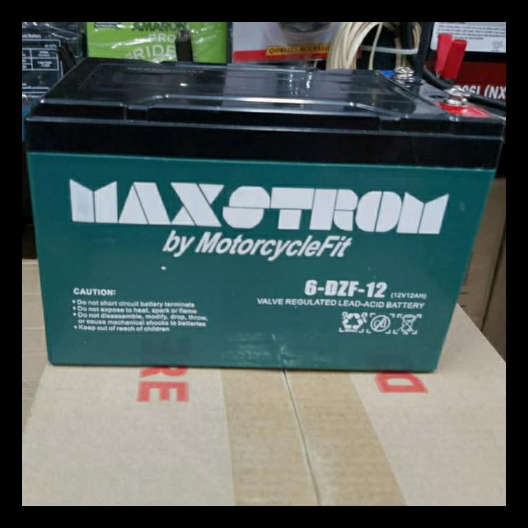Best Seller Aki Sepeda Listrik Maxstrom Vrla 6-Dzm-12 Terpercaya