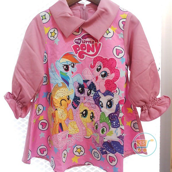 BAJU LITTLE PONY STAR TANGAN PANJANG ATASAN ANAK CEWE TEE KIDS GIRL