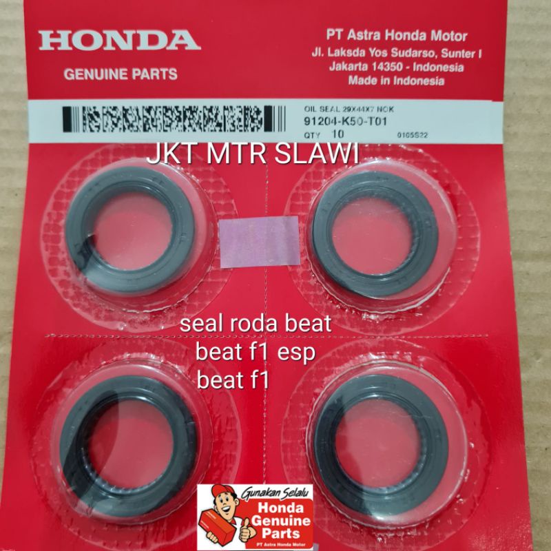 91204-K50-T01 seal roda belakang beat esp beat f1, beat karbu, vario karbu ,vario 110 esp scoopy fi scoopy esp asli Honda