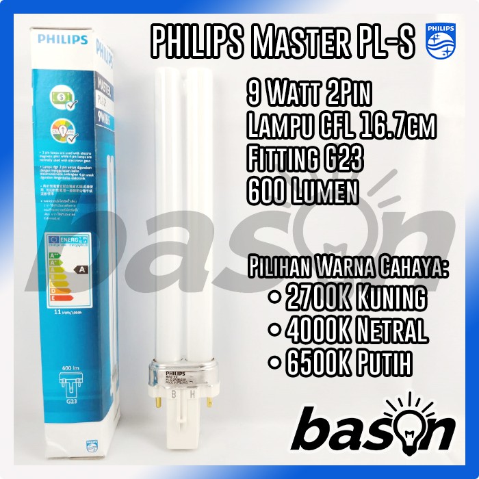 PHILIPS PL-S 9W 2P - Lampu Tusuk CFL PLS