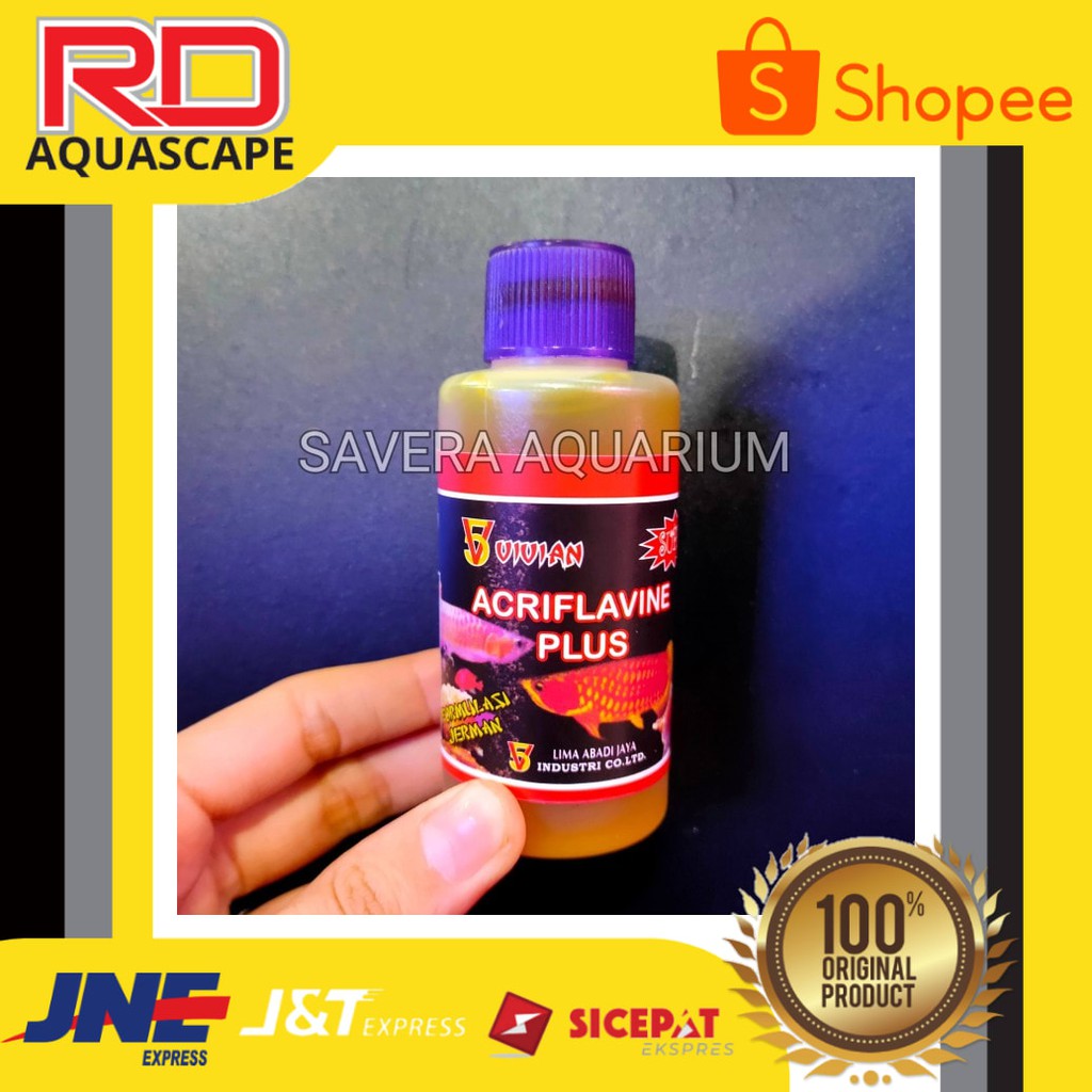 

ACRIFLAVINE PLUS 100ML VIVIAN / OBAT IKAN JAMUR WHITE SPOT / KARANTINA ORIGINAL-GARANSI
