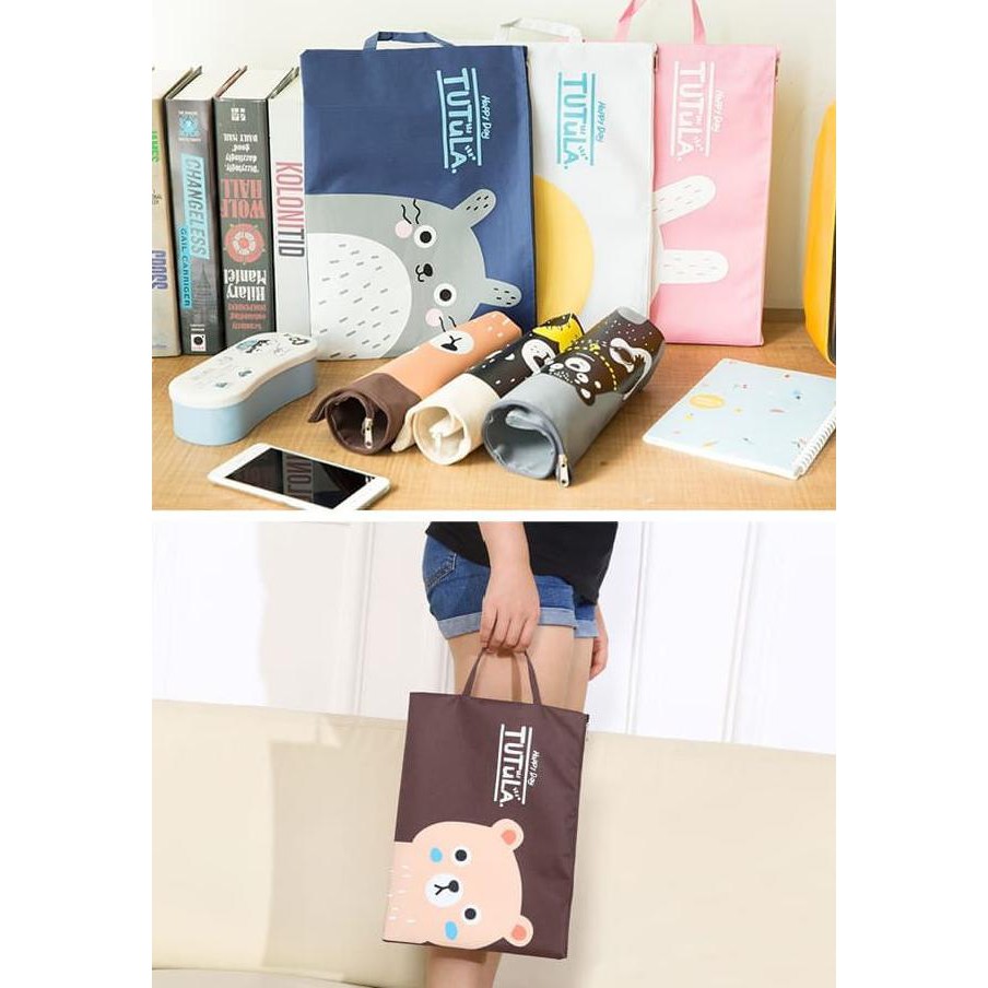 

Premium PF01 Creative Fun Print Portable A4 file Storage pouch bag