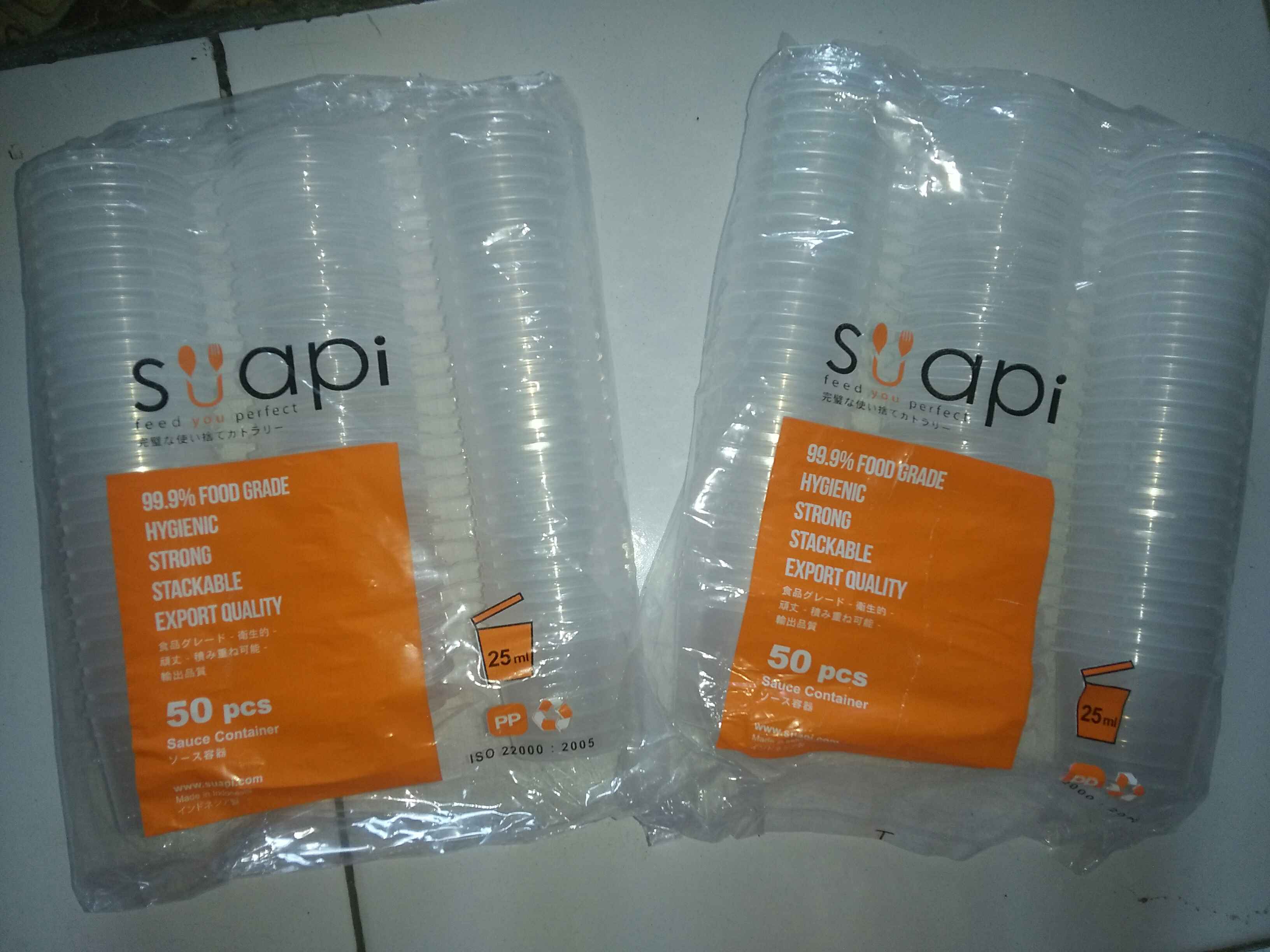 [100 Pcs] Suapi Cup Sauce 25 Ml [dengan Tutup]