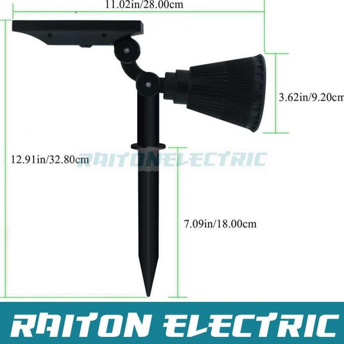 Lampu Sorot Taman Tenaga Surya / Lampu Sorot Solar Cell / Lampu Teras - Kuning