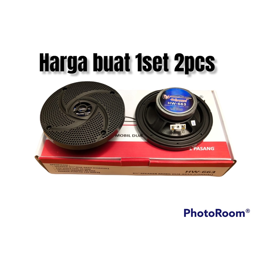 SPEAKER COAXIAL HW663 2 WAY 6/6.5 INCH HOLLYWOOD HW-663 SPEAKER PINTU MOBIL Audio