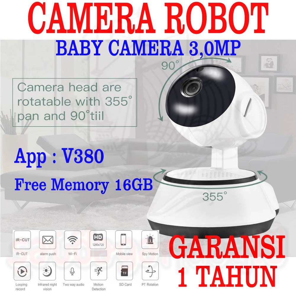 CAMERA IP KAMERA CCTV / BABY CAM / P2P Wifi Rotate / WIRELESS