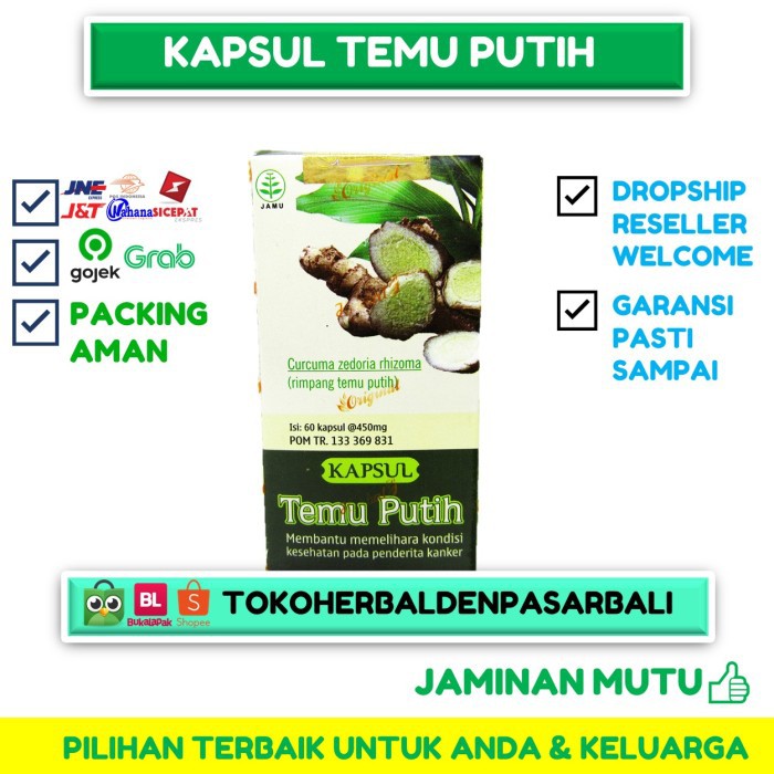 

Kapsul Temu Putih Tazakka Obat Herbal Ekstrak Temu Putih empon empon Depasar Bali