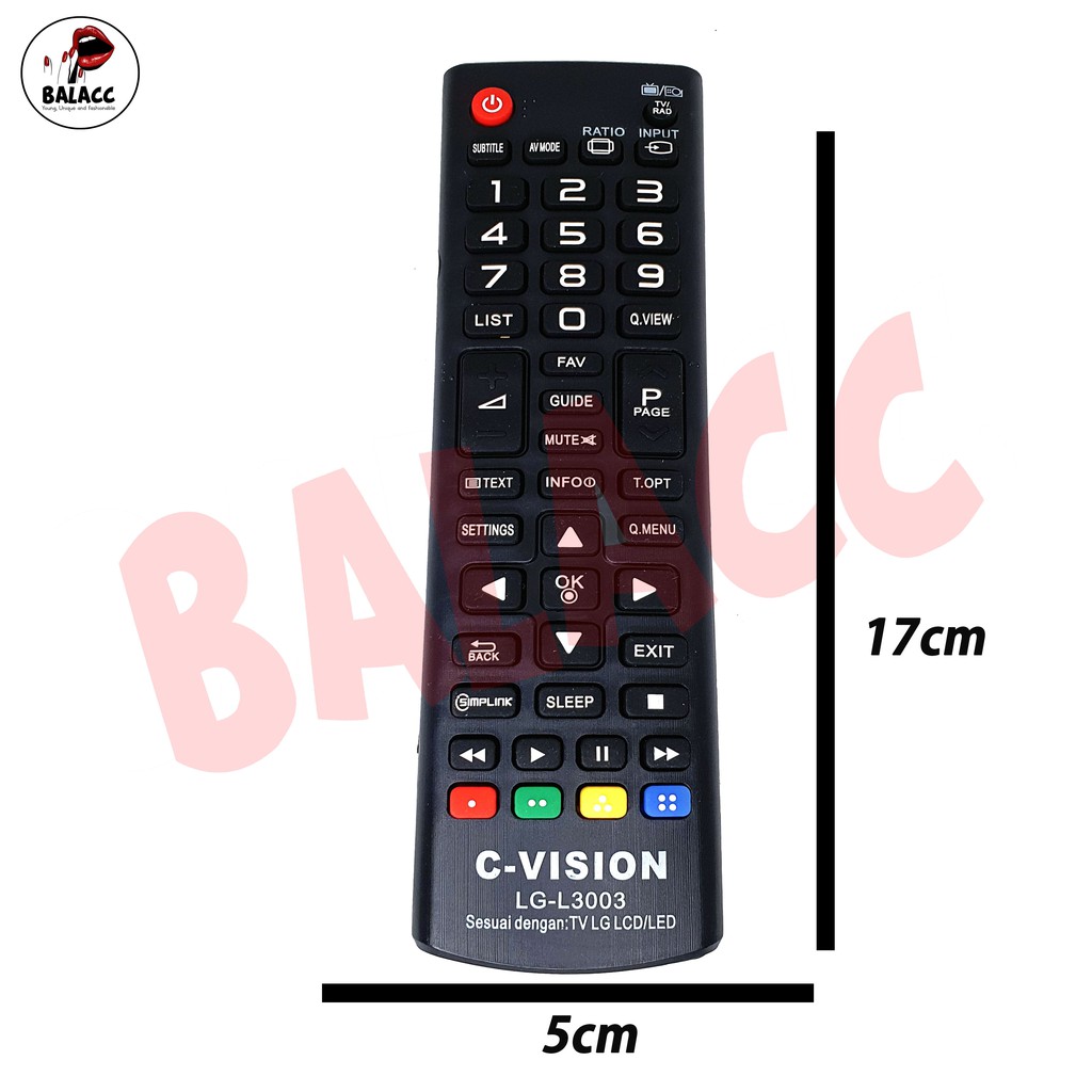 Remote TV Tabung LCD LED LG Universal Multi C-Vision LG-L3003 Tanpa Program Langsung Pakai