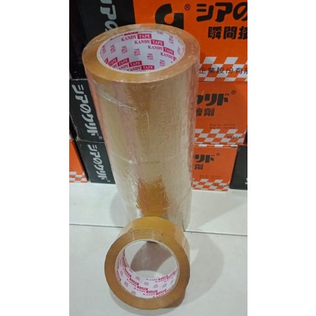 

Lakban coklat bening - Isolasi - opp tape - solasi