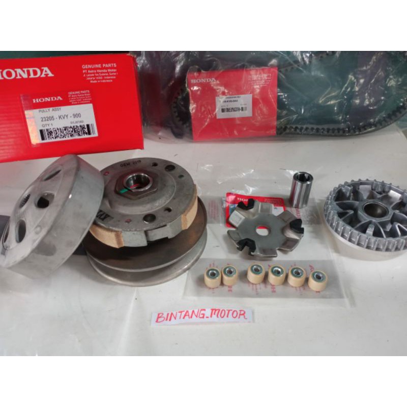 PAKET CVT KOMPLIT (KVY)HONDA BEAT KARBU/SCOOPY KARBU/SCOOPY KARBU/ASLI ORI