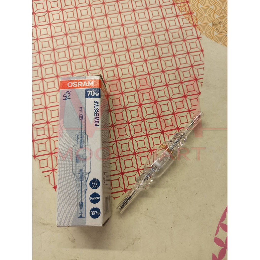 Lampu Mhn-td Osram powerstar hqi-ts 70Watt /daylight Rx7s