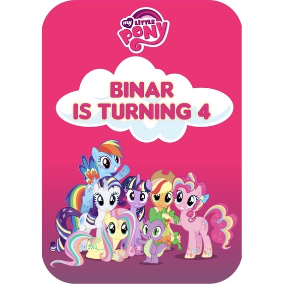 Thanks Card / Kartu Ucapan Terima kasih / Kartu Souvenir Tema My Little Pony