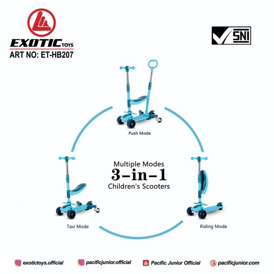 EXOTIC SCOOTER HB207 W/ SEAT MUSIC TONGKAT STIR