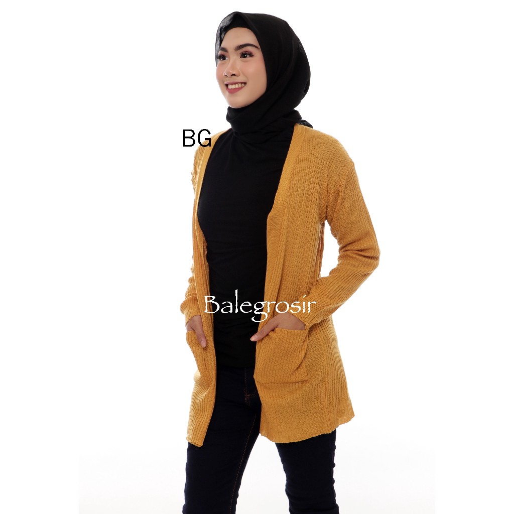 BELLE CARDY OVERSIZE / Cardigan Rajut Wanita / Cardigan Rajut / Long Cardigan /Baju Rajut Outer Knit-mustard