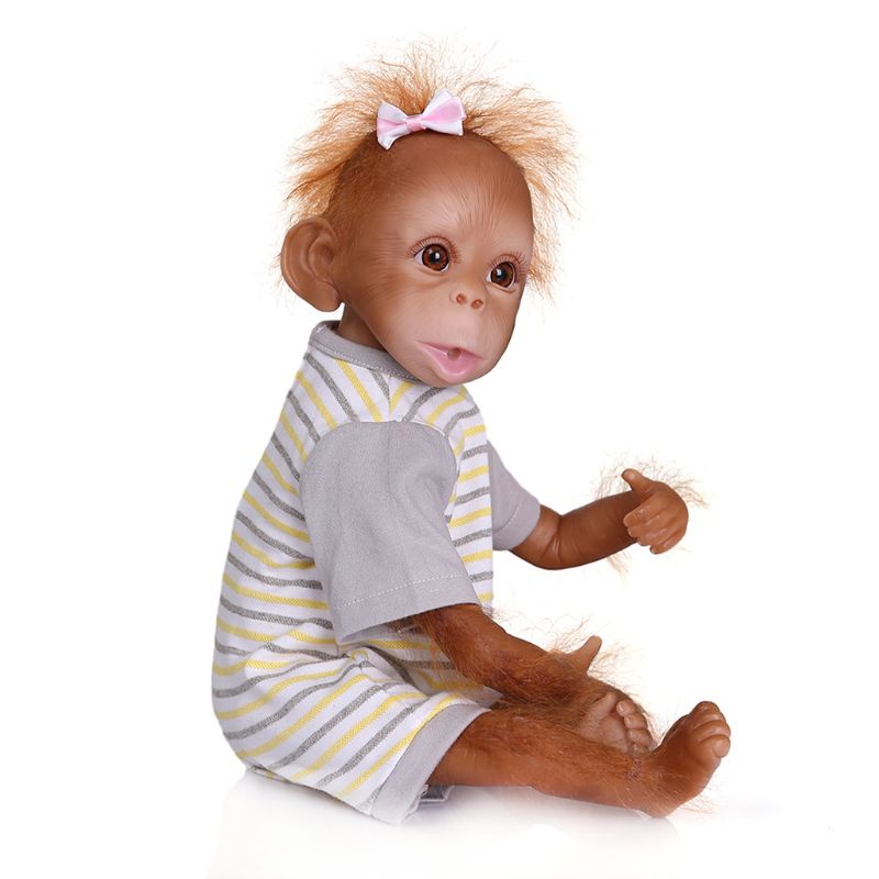 Mary 48cm Realistis Reborn Untuk Boneka Vinyl Silikon Lembut Bayi Newborn Monkey Lifelik
