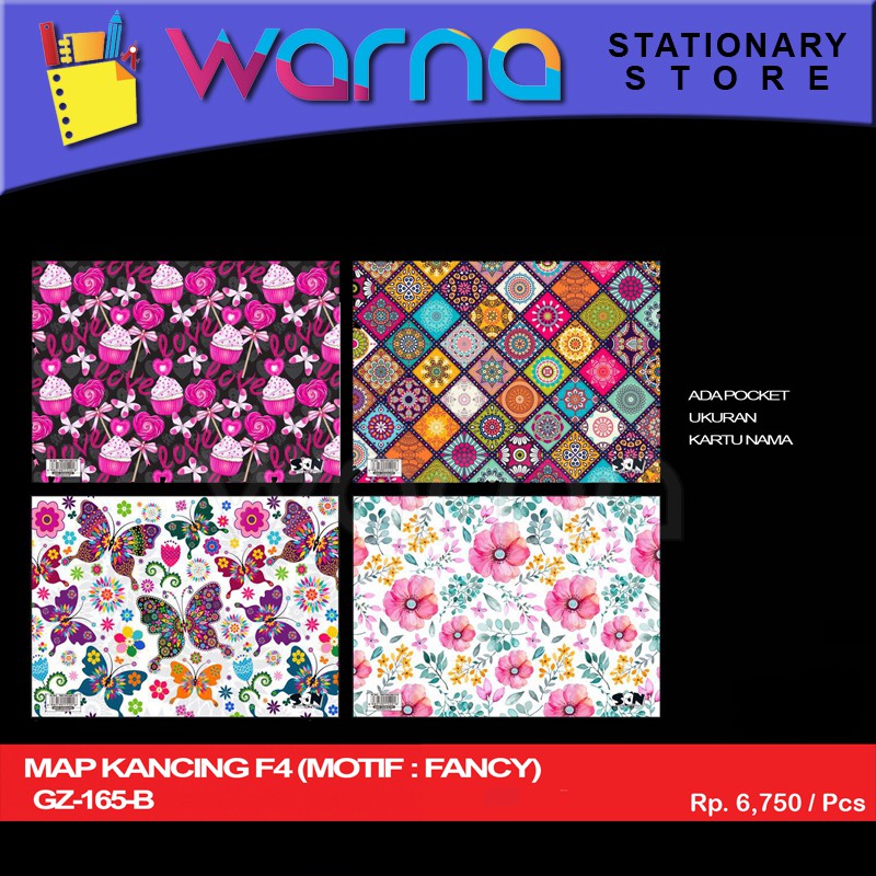 

MAP PLASTIK/DOKUMEN FILE SON GZ-165-B KANCING FANCY