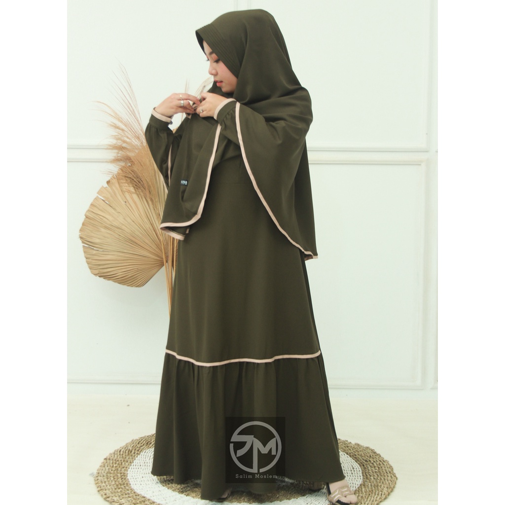 Salim Moslem –Gamis Syari | Busana Muslim/Gamis Daily Syari Dewasa SET LADY ZARA