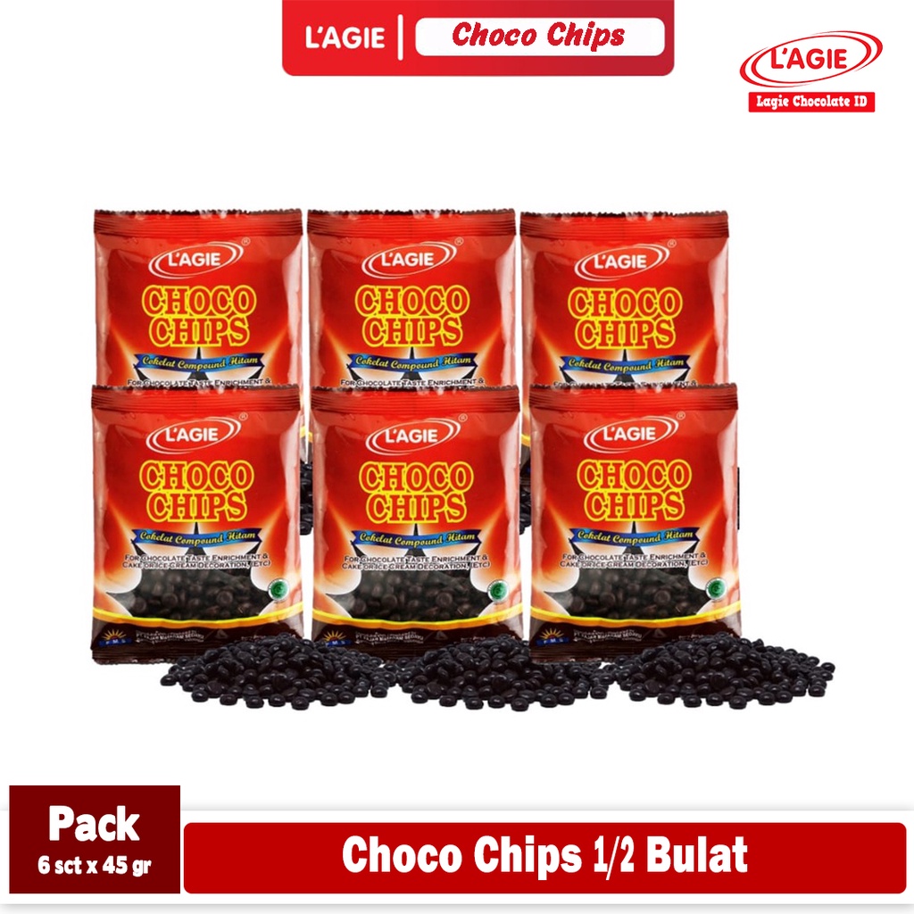 

LAGIE CHOCO CHIPS 1/2 BULAT 45GRAM 1 PACK