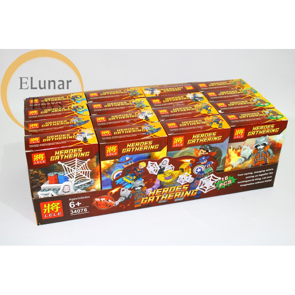 Mainan Block LELE Minifigure Edisi Heroes Gathering