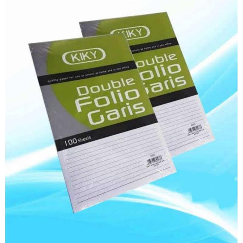 DOUBLE FOLIO GARIS 100 Sheets kiky