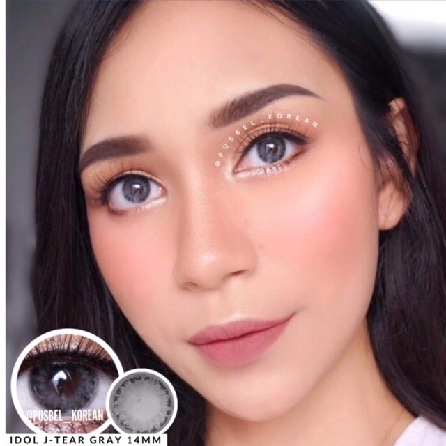Idol J tear gray &amp; sugar brown softlens original korea