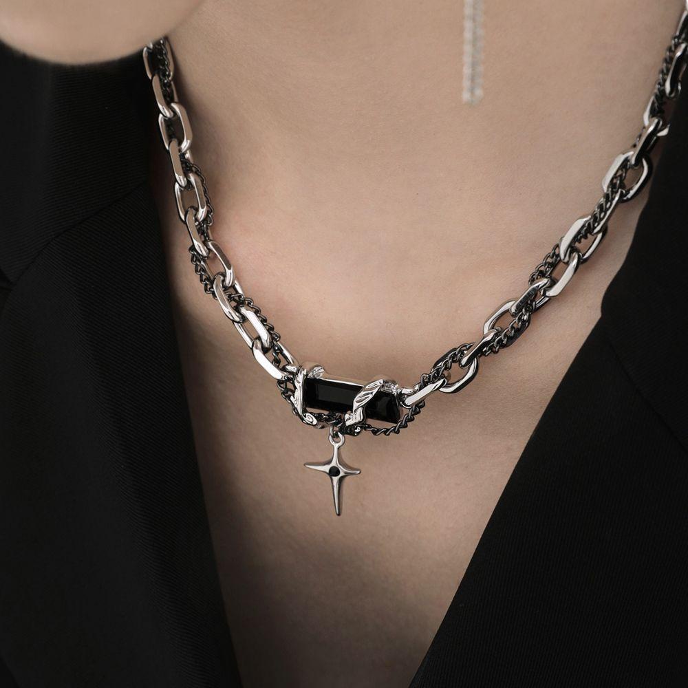 Needway Pria Kalung Untuk Dewasa Pesta Rantai Hiphop Punk Woman Necklaces