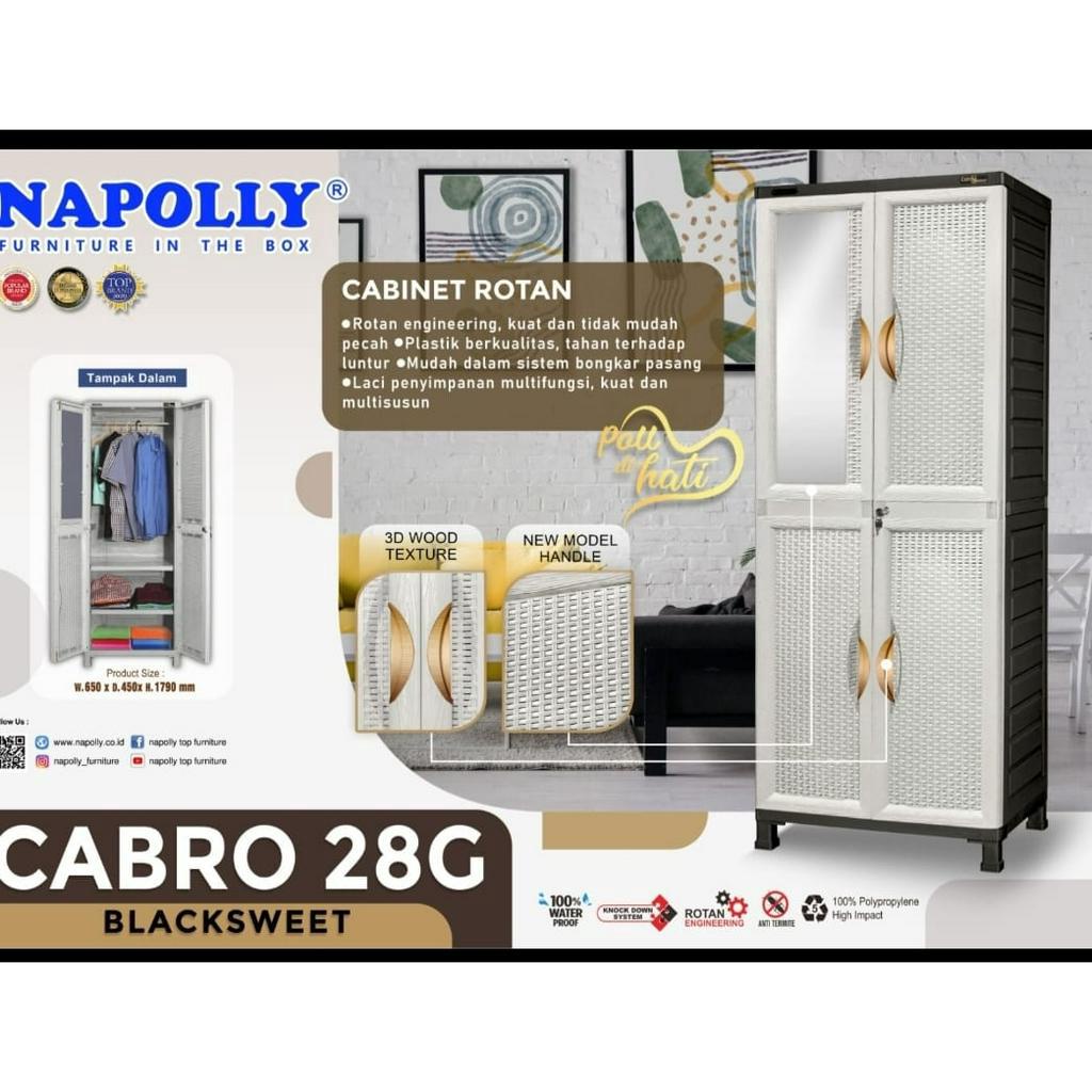 Lemari Plastik Napolly CABRO G28 BLACKSWEET