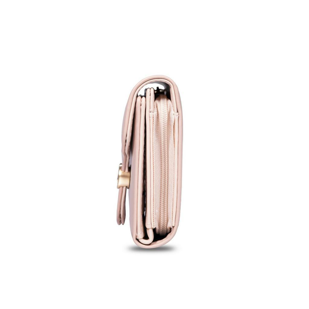 DOMPET LIPAT WANITA KECIL PRETTYZYS ORIGINAL IMPORT KULIT PINK LUCU AURALIA WA706P3 KOREA MINI SLOT KARTU RESLETING UANG KOIN REMAJA CEWEK SIMPLE KEKINIAN MURAH BRANDED FASHION PREMIUM