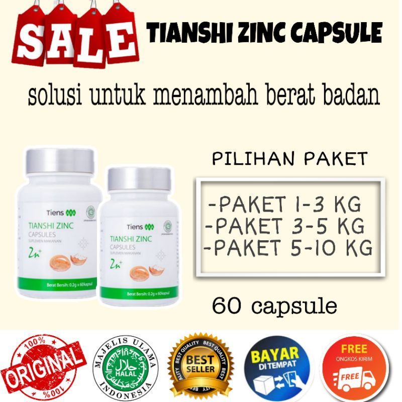 TIANSHI ZINC OBAT PENGGEMUK BADAN