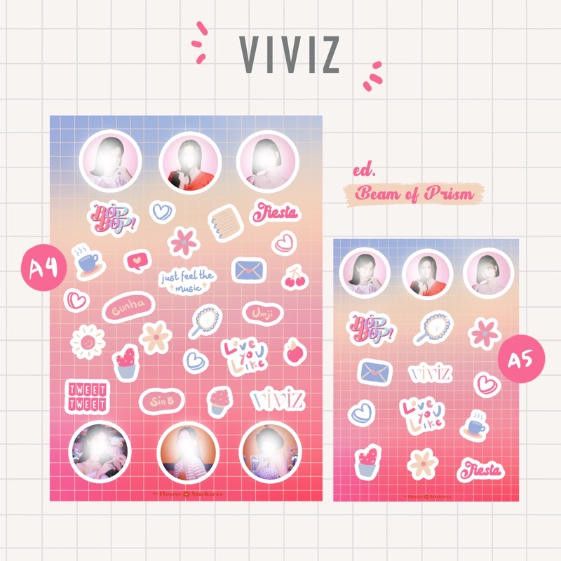 Stiker Kpop Viviz Beam of Prism Bop Bop Edition (Unofficial/ Fanmade)