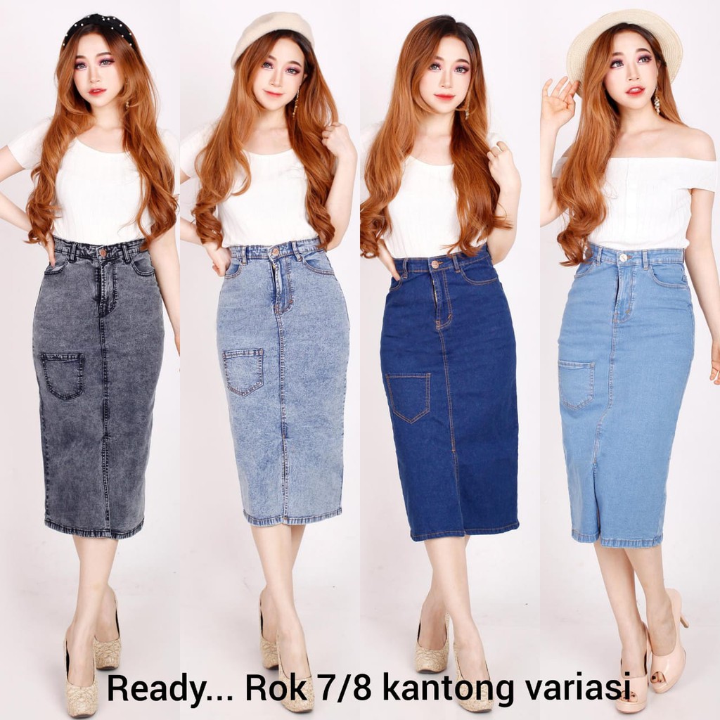 FWR - ROK JEANS 7/8 KANTONG VARIASI