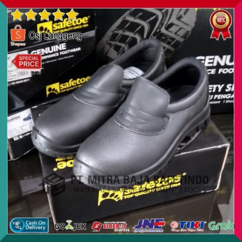 Sepatu Safety Kitchen Chef Slop Hitam / Sepatu Safetoe Draco Black L-7019