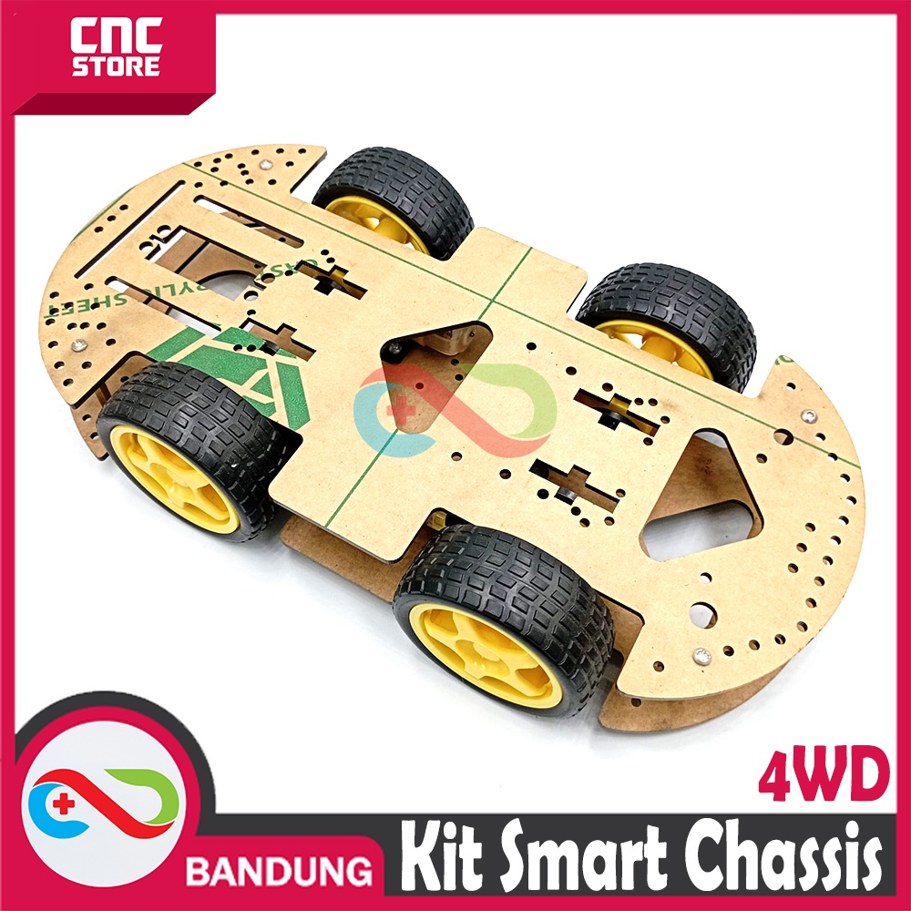 KIT SMART CHASSIS 4WD WHEEL DRIVE RC ARDUINO RASPBERRY ABS