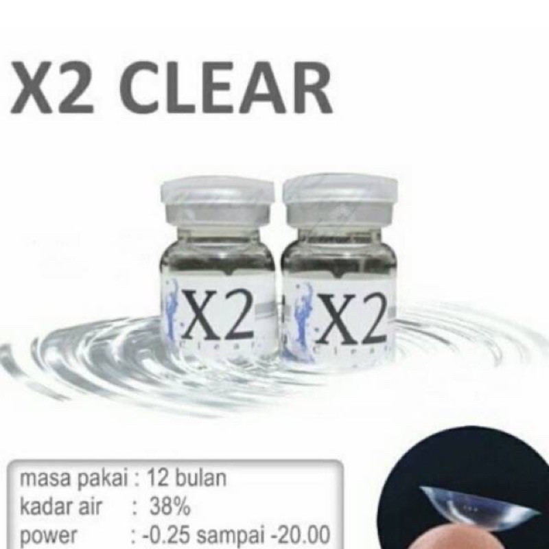 Softlens Bening X2 CLEAR DIA 14MM Minus 0.50 SD 20.00 + FREE LENSCASE - KASIMURA