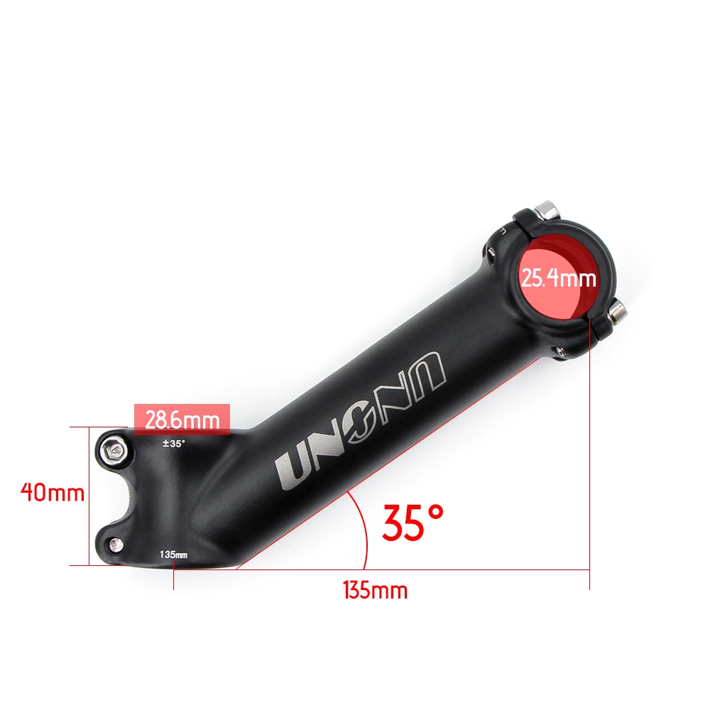 FOMTOR 35 Degree Bike Stem For 25.4mm Handlebars - 60mm/90mm/110mm Length, 6061-T6 Aluminum, Fits MTB/Road/BMX