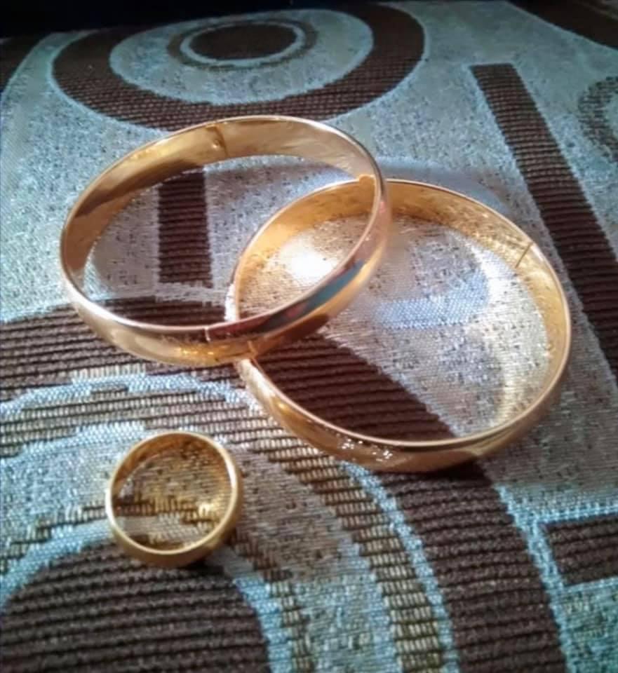 Set Gelang Pasir  (2 pcs)  dan Cincin Kawin Terbaru Accessories Perempuan