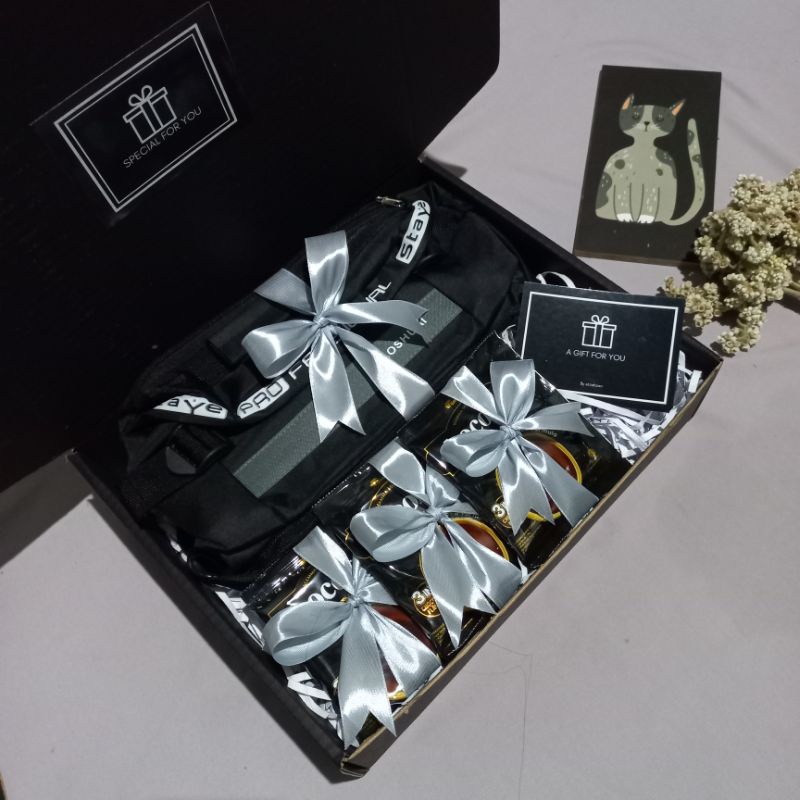 MEN GIFT BOX PREMIUM BLACK SERIES HAMPERS COWOK AESTHETIC KADO WISUDA HADIUAH ULANG TAHUN ANNYVERSARY