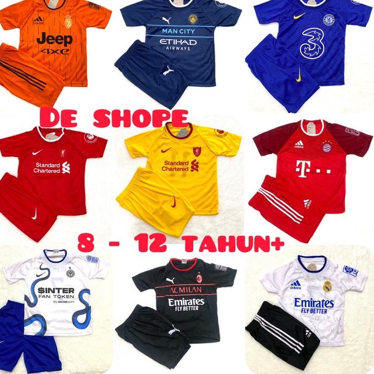 [KODE DS8UA] COD / UNTUK 8 - 12 TAHUNAN / SETELAN BAJU BOLA ANAK 2021 / BAJU BOLA ANAK / SET BAJU BO
