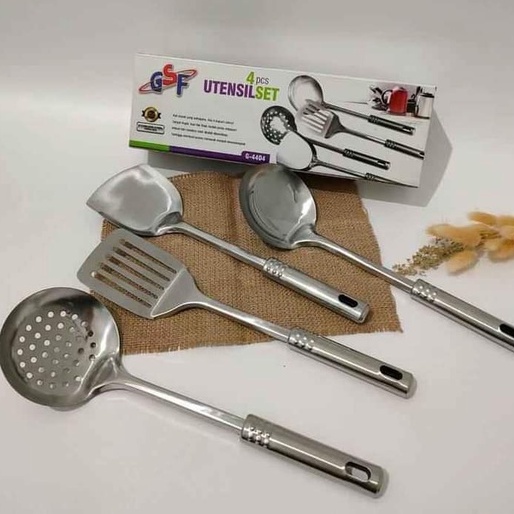 SPATULA SET 4PCS / SPATULA SET STAINLESS STEEL 4PCS / SUTIL SET STAINLESS STEEL 4PCS GSF G-4404 / GSF 4404 / GSF G 4404